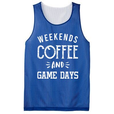 Weekends Coffee And Game Days Gift Baseball Soccer Mom Gift Mesh Reversible Basketball Jersey Tank