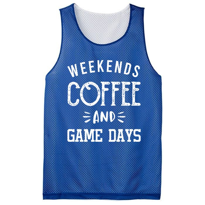 Weekends Coffee And Game Days Gift Baseball Soccer Mom Gift Mesh Reversible Basketball Jersey Tank