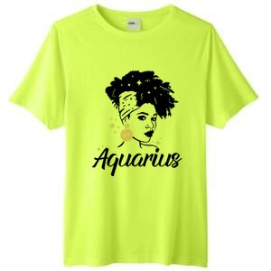 Wo Cute Aquarius Messy Bun Zodiac Lover Gift Tall Fusion ChromaSoft Performance T-Shirt