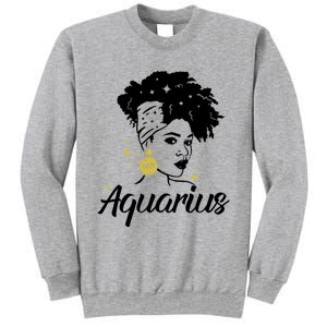 Wo Cute Aquarius Messy Bun Zodiac Lover Gift Sweatshirt