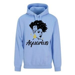 Wo Cute Aquarius Messy Bun Zodiac Lover Gift Unisex Surf Hoodie