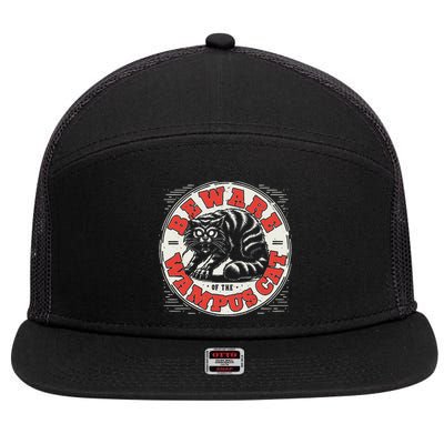 Wampus Cat American Folklore Cryptozoology Cryptid 7 Panel Mesh Trucker Snapback Hat