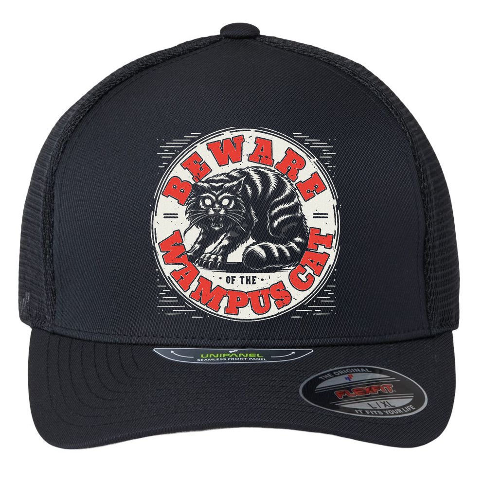 Wampus Cat American Folklore Cryptozoology Cryptid Flexfit Unipanel Trucker Cap