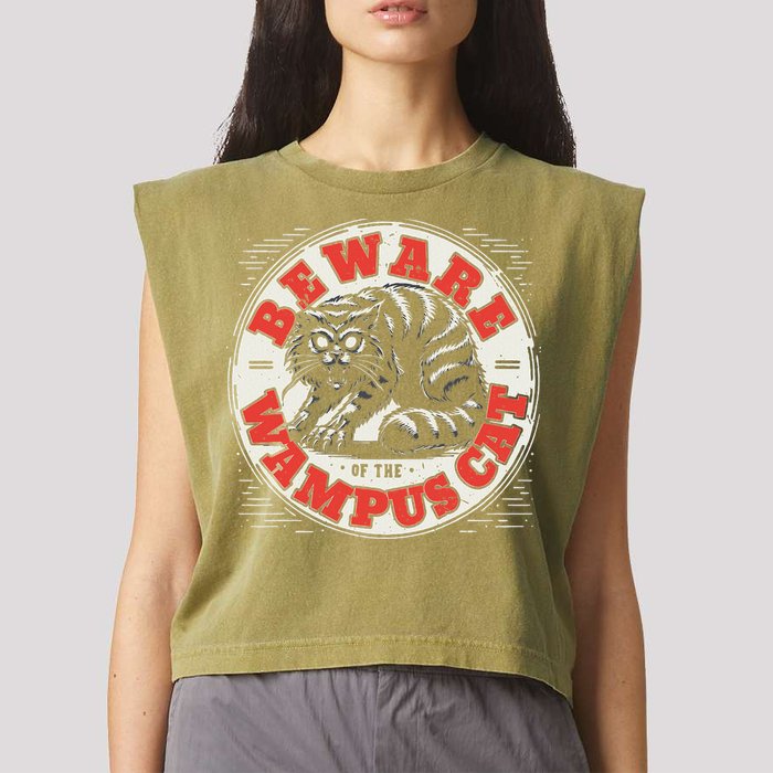 Wampus Cat American Folklore Cryptozoology Cryptid Garment-Dyed Women's Muscle Tee