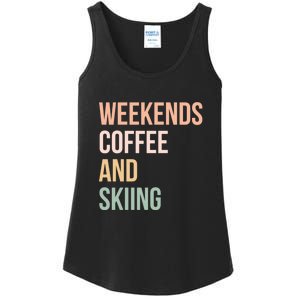 Weekends Cofee And Skiing Gift For Skier Ladies Essential Tank