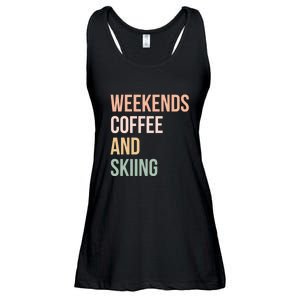 Weekends Cofee And Skiing Gift For Skier Ladies Essential Flowy Tank