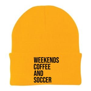 Weekends Coffee And Soccer Soccer Auntie Soccer Mom Gift Knit Cap Winter Beanie