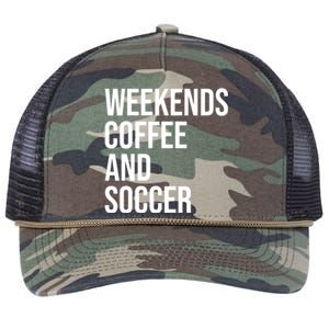 Weekends Coffee And Soccer Soccer Auntie Soccer Mom Gift Retro Rope Trucker Hat Cap