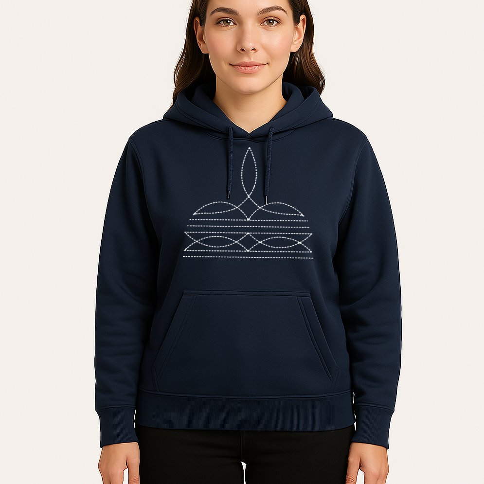 Western Cowboy Boot Stitching Cowboy Boot Stitching Hoodie