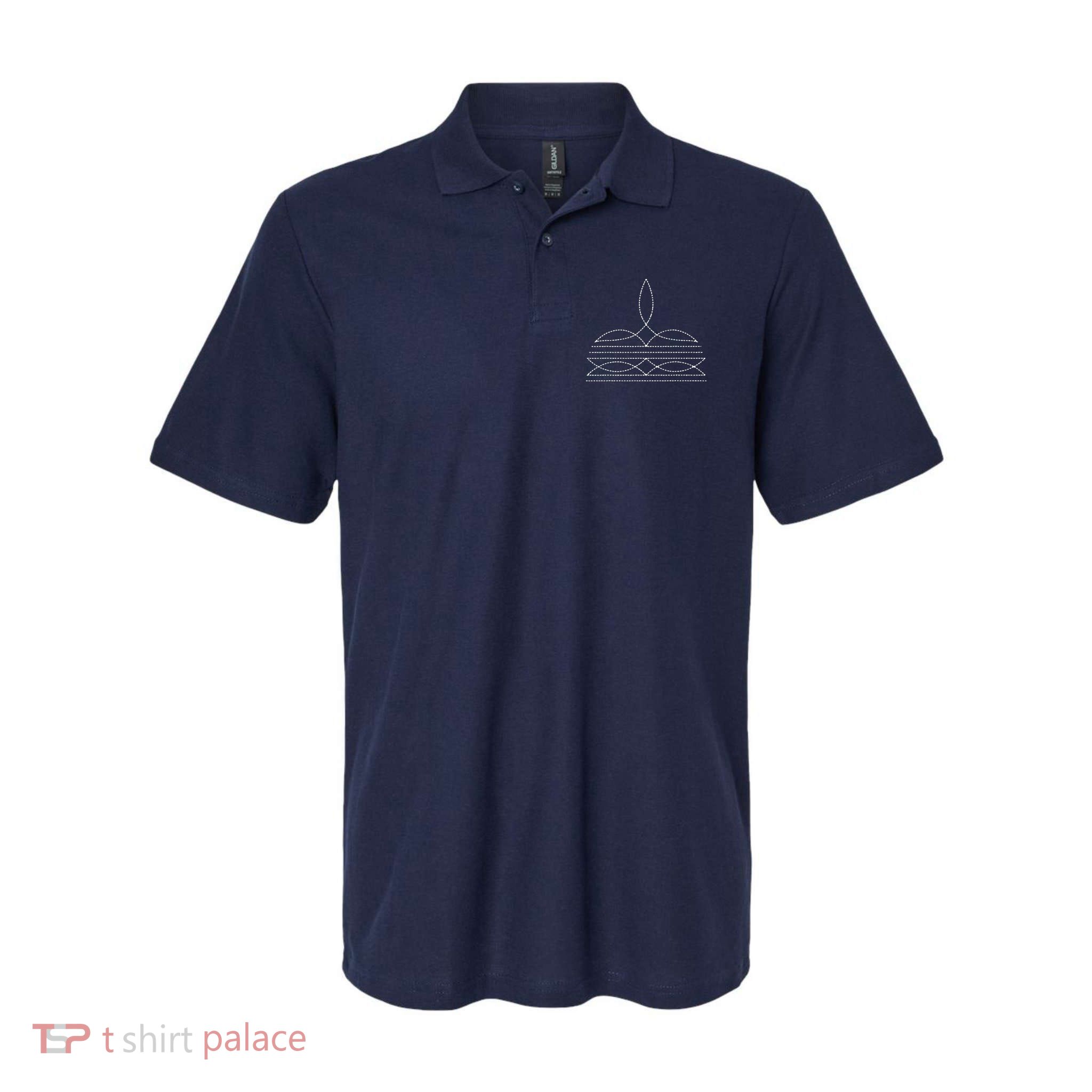 Western Cowboy Boot Stitching Cowboy Boot Stitching Polo