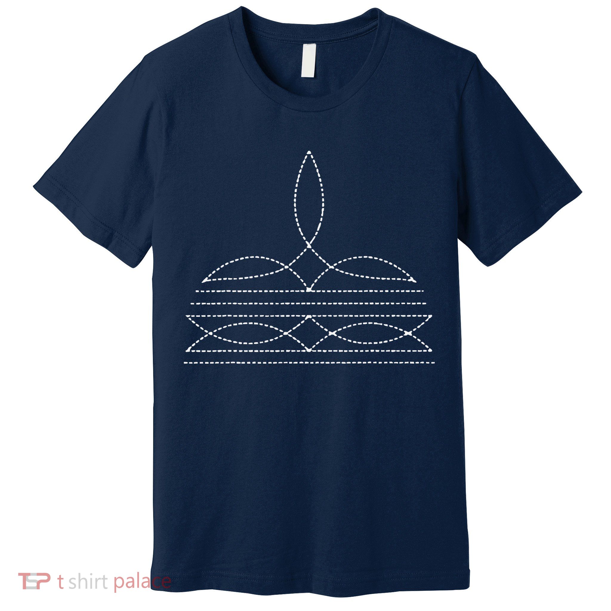 Western Cowboy Boot Stitching Cowboy Boot Stitching Premium T-Shirt