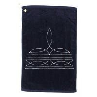Western Cowboy Boot Stitching Cowboy Boot Stitching Golf Towel