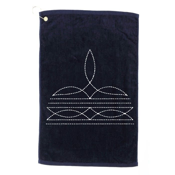 Western Cowboy Boot Stitching Cowboy Boot Stitching Golf Towel