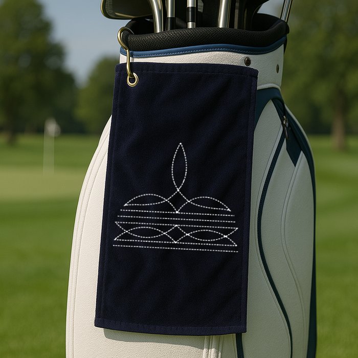 Western Cowboy Boot Stitching Cowboy Boot Stitching Golf Towel