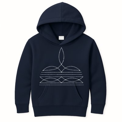 Western Cowboy Boot Stitching Cowboy Boot Stitching Kids Hoodie