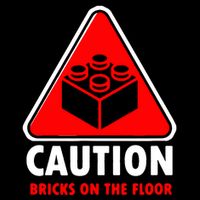 Warning Caution Building Blocks Bricks On Floor Mousepad