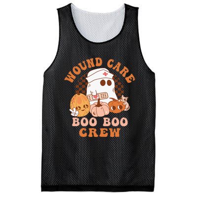 Wound Care Boo Boo Crew Funny Nurse Ghost Halloween Mesh Reversible Basketball Jersey Tank