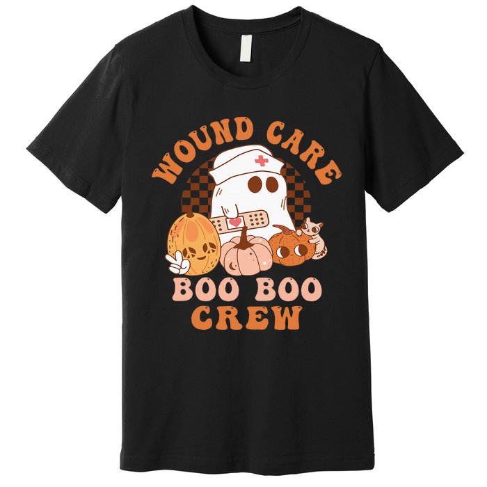 Wound Care Boo Boo Crew Funny Nurse Ghost Halloween Premium T-Shirt