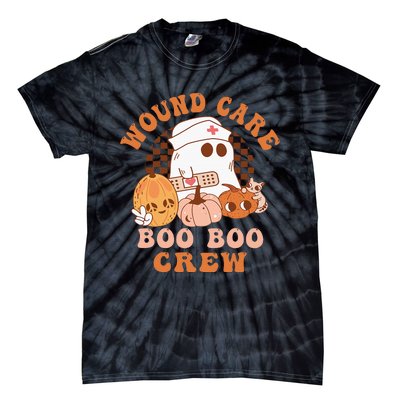 Wound Care Boo Boo Crew Funny Nurse Ghost Halloween Tie-Dye T-Shirt