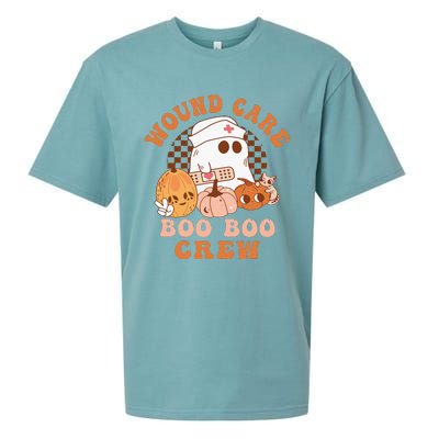 Wound Care Boo Boo Crew Funny Nurse Ghost Halloween Sueded Cloud Jersey T-Shirt