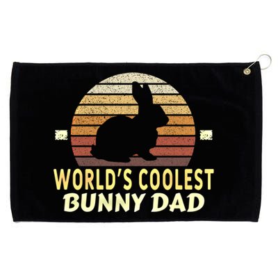 Worlds Coolest Bunny Dad Pet Cute Rabbit Great Gift Grommeted Golf Towel