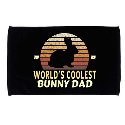 Worlds Coolest Bunny Dad Pet Cute Rabbit Great Gift Microfiber Hand Towel