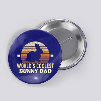 Worlds Coolest Bunny Dad Pet Cute Rabbit Great Gift Button