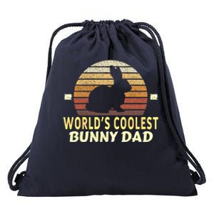 Worlds Coolest Bunny Dad Pet Cute Rabbit Great Gift Drawstring Bag