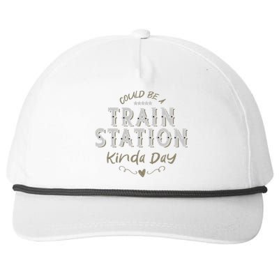 Wo Could Be A Train Station Kinda Day, vintage Country Music Snapback Five-Panel Rope Hat