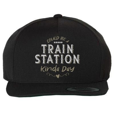 Wo Could Be A Train Station Kinda Day, vintage Country Music Wool Snapback Cap