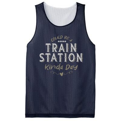 Wo Could Be A Train Station Kinda Day, vintage Country Music Mesh Reversible Basketball Jersey Tank