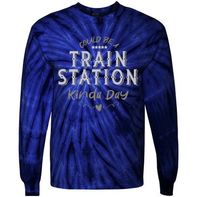 Wo Could Be A Train Station Kinda Day, vintage Country Music Tie-Dye Long Sleeve Shirt