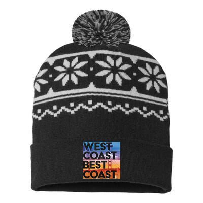 West Coast Best Coast USA-Made Snowflake Beanie