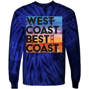 West Coast Best Coast Tie-Dye Long Sleeve Shirt