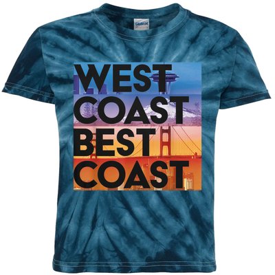 West Coast Best Coast Kids Tie-Dye T-Shirt