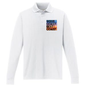 West Coast Best Coast Performance Long Sleeve Polo