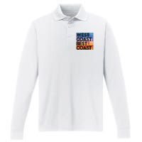 West Coast Best Coast Performance Long Sleeve Polo