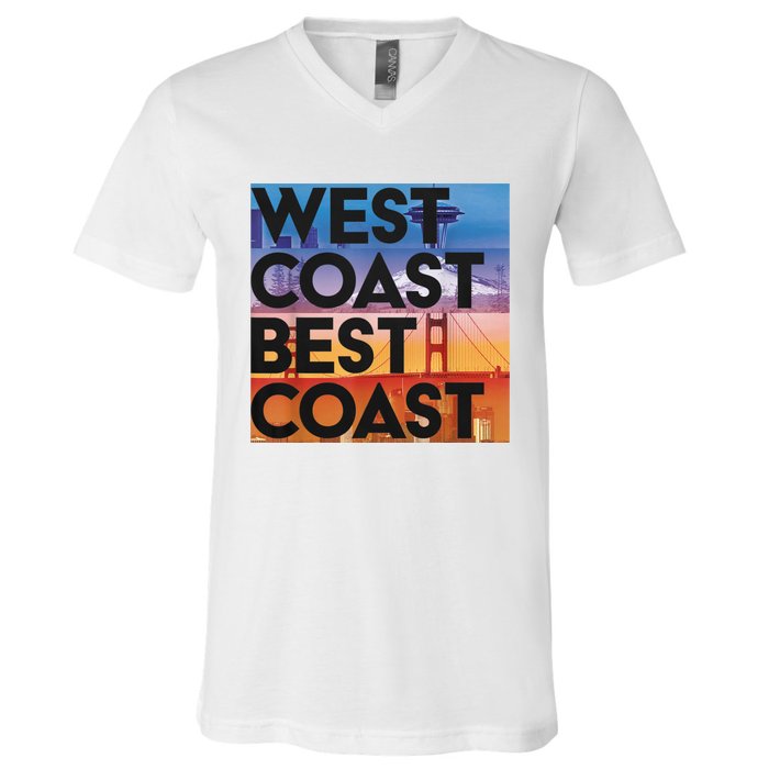 West Coast Best Coast V-Neck T-Shirt