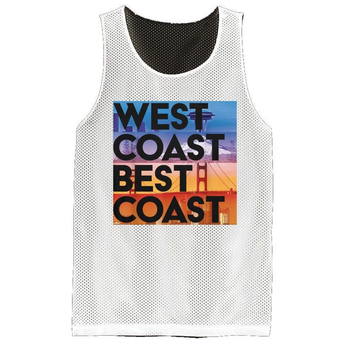 West Coast Best Coast Mesh Reversible Basketball Jersey Tank