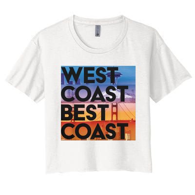 West Coast Best Coast Women's Crop Top Tee