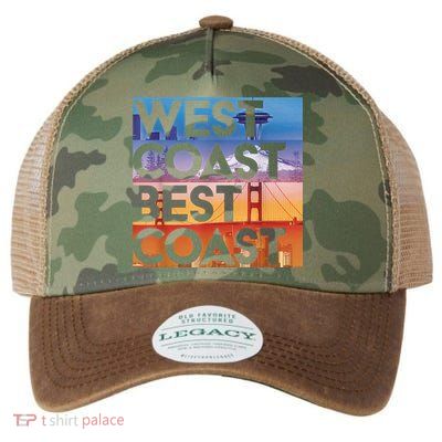 West Coast Best Coast | SEA/PO/SF/LA Graphic Legacy Tie Dye Trucker Hat