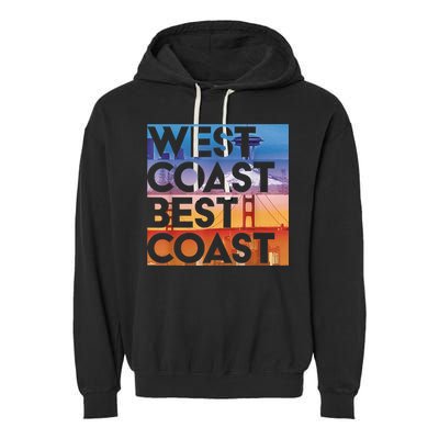 West Coast Best Coast | SEA/PO/SF/LA Graphic Garment-Dyed Fleece Hoodie