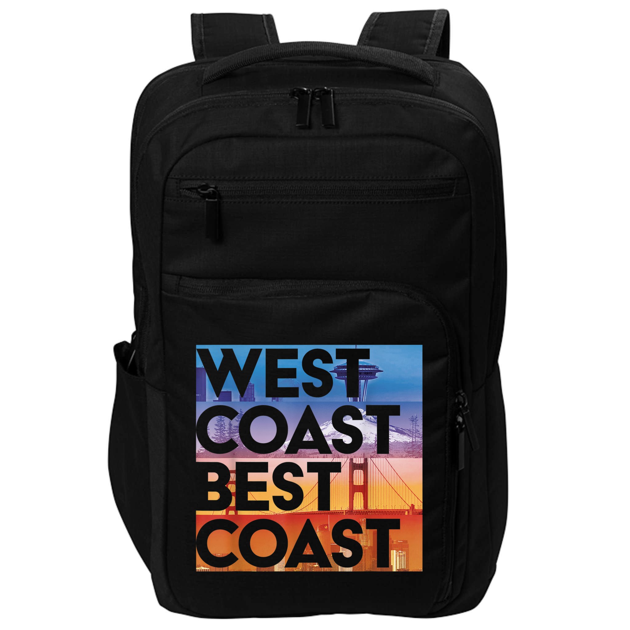 West Coast Best Coast | SEA/PO/SF/LA Graphic Impact Tech Backpack