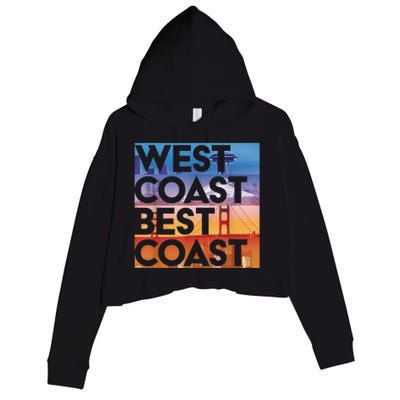 West Coast Best Coast | SEA/PO/SF/LA Graphic Crop Fleece Hoodie