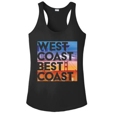 West Coast Best Coast | SEA/PO/SF/LA Graphic Ladies PosiCharge Competitor Racerback Tank