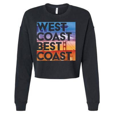 West Coast Best Coast | SEA/PO/SF/LA Graphic Cropped Pullover Crew