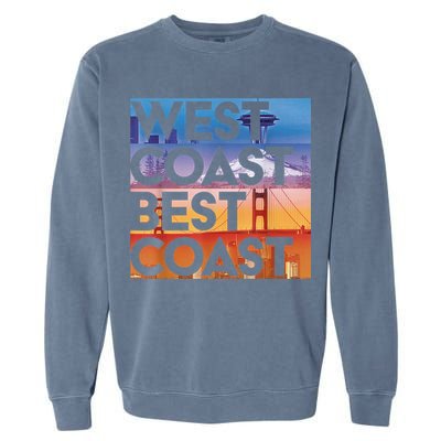 West Coast Best Coast | SEA/PO/SF/LA Graphic Garment-Dyed Sweatshirt
