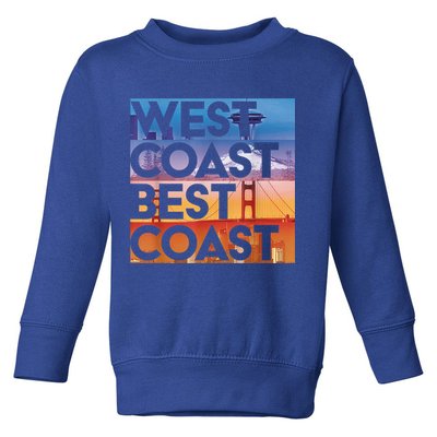 West Coast Best Coast | SEA/PO/SF/LA Graphic Toddler Sweatshirt