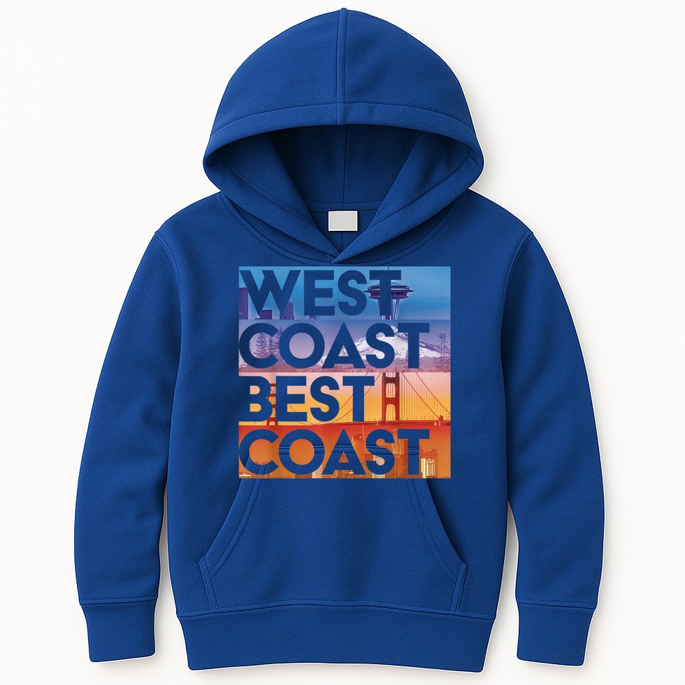 West Coast Best Coast | SEA/PO/SF/LA Graphic Kids Hoodie