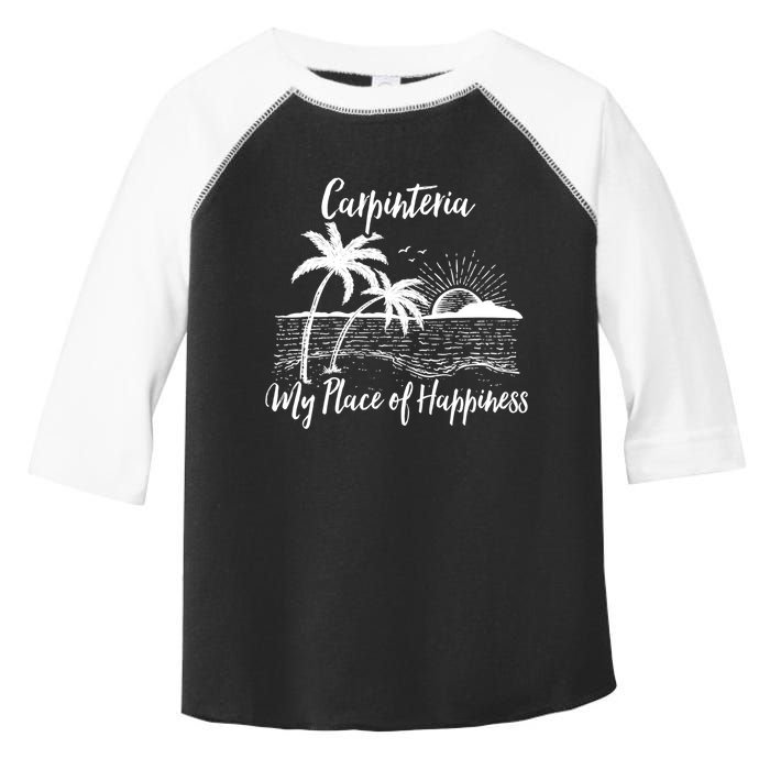 Wo California Beach My Place Of Happiness - Carpinteria Toddler Fine Jersey T-Shirt